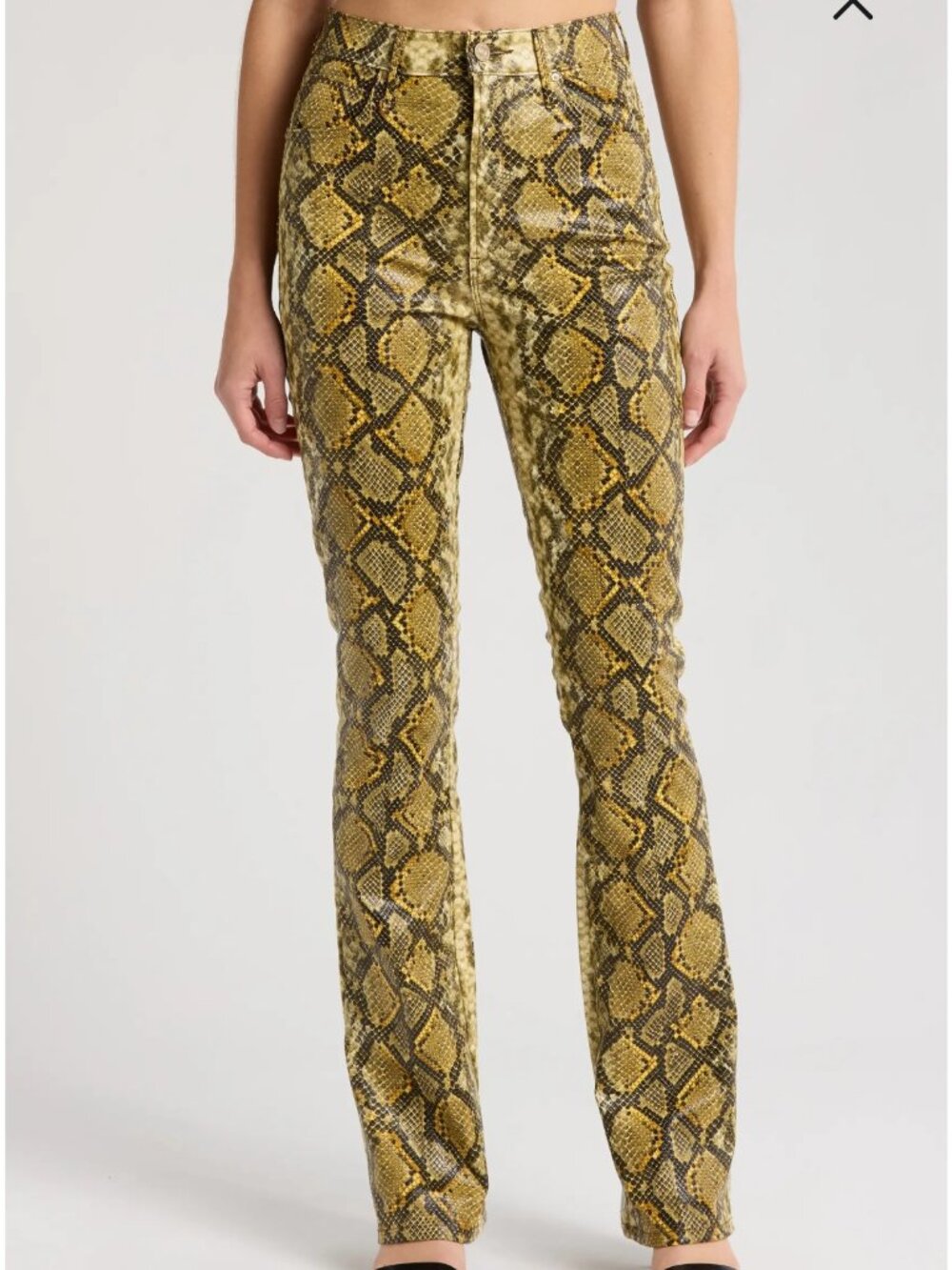 Mothers - High Waisted Smokin' Double Heel Snakeskin Print Pants